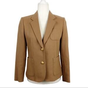 Epitome wool Single Breasted Blazer 2 Gold buttons Tan Size 10 Career Neutral